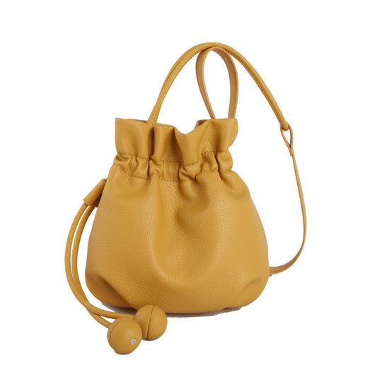 Damen Eimerhandtasche mit Kordelzug 7