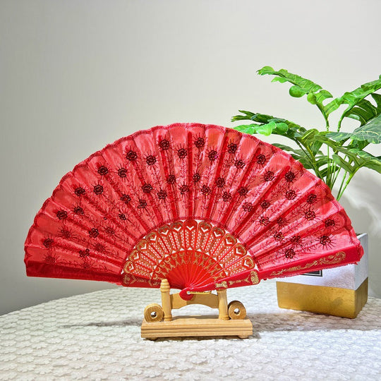 Damen Faltfächer mit kunstvollem Design 4