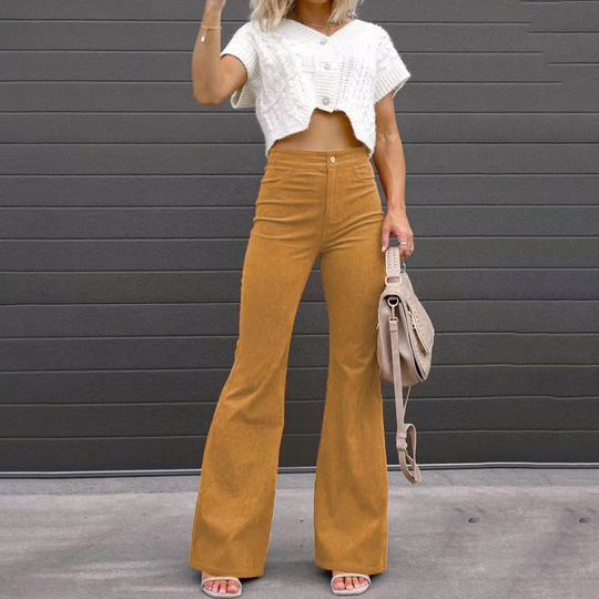 Damen Flared Hose aus nachhaltigem Cordstoff 2