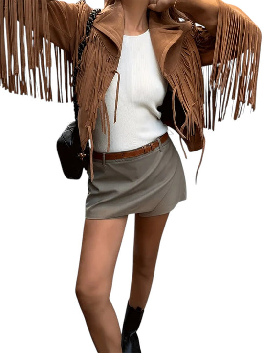 Damen Fransenjacke im Boho-Stil 2