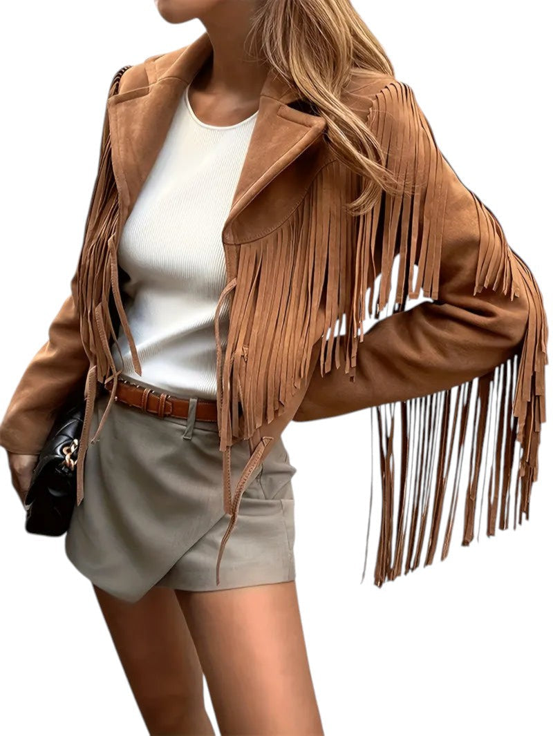 Damen Fransenjacke im Boho-Stil 3