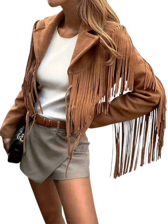 Damen Fransenjacke im Boho-Stil 3