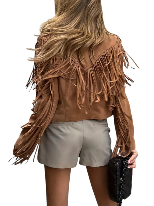 Damen Fransenjacke im Boho-Stil 4