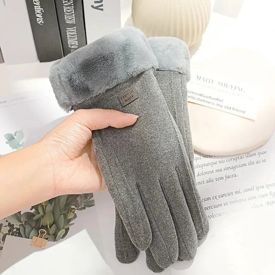 Damen Handschuhe Dick Mit Touchscreen-Funktion für Kalte Tage 2