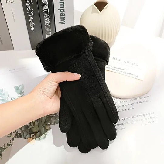 Damen Handschuhe Dick Mit Touchscreen-Funktion für Kalte Tage 5