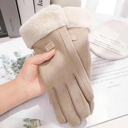 Damen Handschuhe Dick Mit Touchscreen-Funktion für Kalte Tage 7