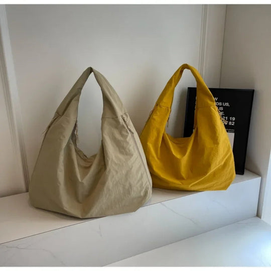 Damen Handtasche Minimalistisch Flexibles Material Große Umhängetasche 7