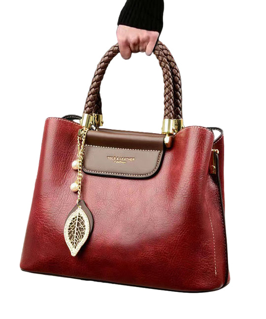 Damen Handtasche Rot Vielseitig 0