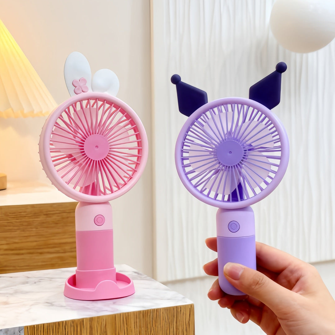 Damen Handventilator Kaninchen-Design Tragbar Kompakt 1