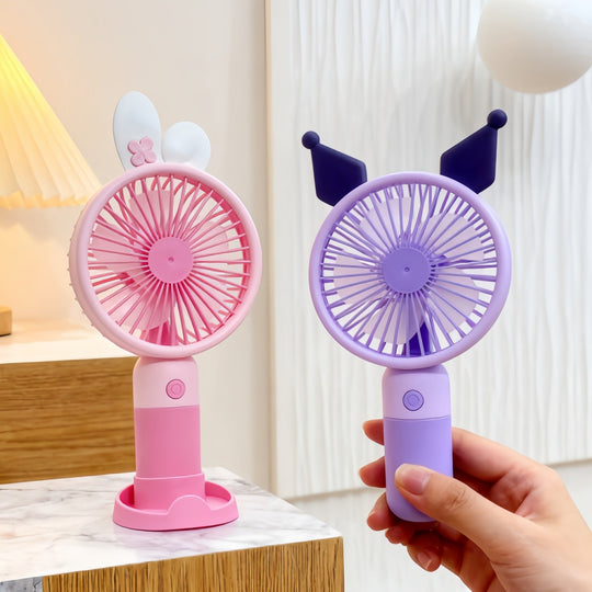 Damen Handventilator Kaninchen-Design Tragbar Kompakt 1