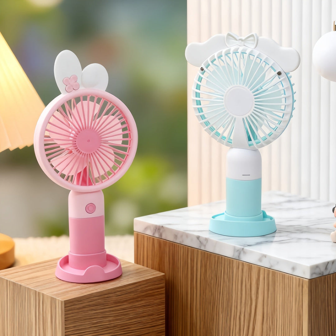 Damen Handventilator Kaninchen-Design Tragbar Kompakt 3