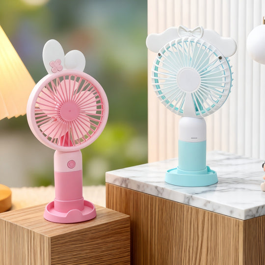 Damen Handventilator Kaninchen-Design Tragbar Kompakt 3