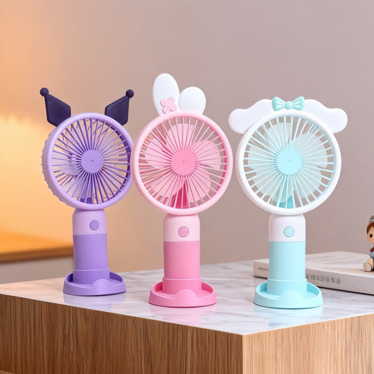 Damen Handventilator Kaninchen-Design Tragbar Kompakt 4