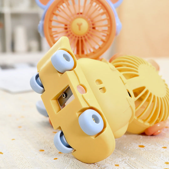 Damen Handventilator Kreatives Tierdesign Tragbar USB Ladefunktion 4