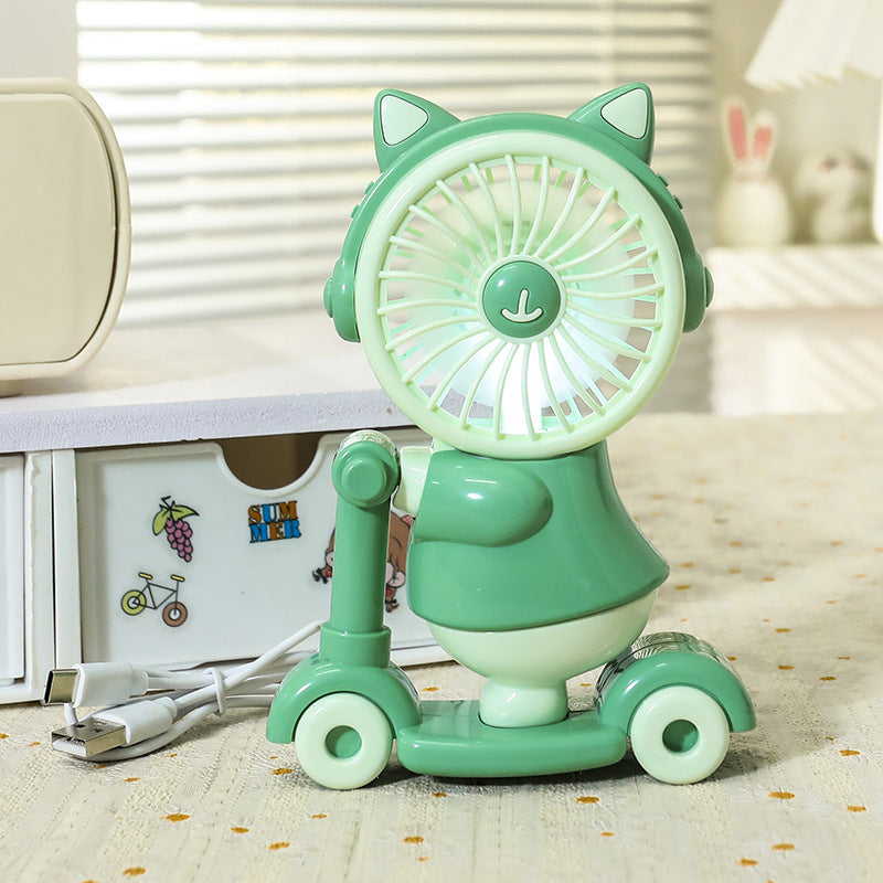 Damen Handventilator Kreatives Tierdesign Tragbar USB Ladefunktion 6