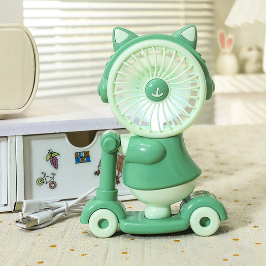 Damen Handventilator Kreatives Tierdesign Tragbar USB Ladefunktion 6
