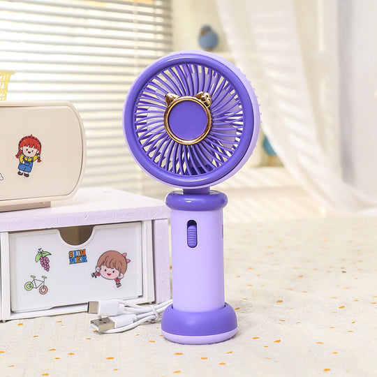 Damen Handventilator Tierdesign Tragbar USB-Ladung Einstellbare Geschwindigkeit 6