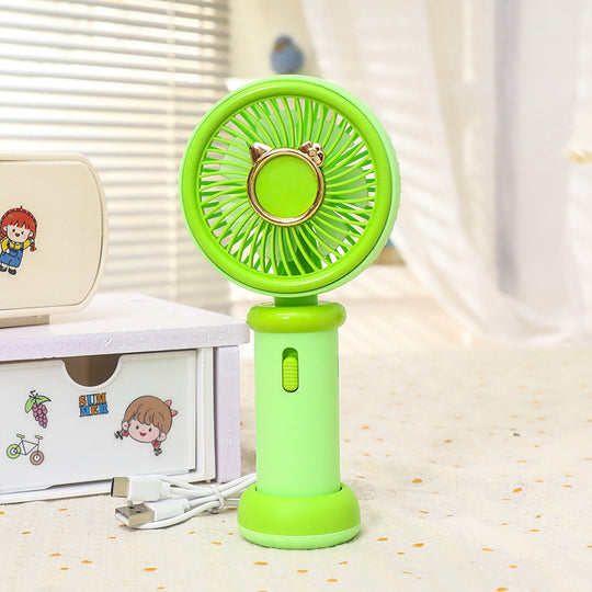 Damen Handventilator Tierdesign Tragbar USB-Ladung Einstellbare Geschwindigkeit 7