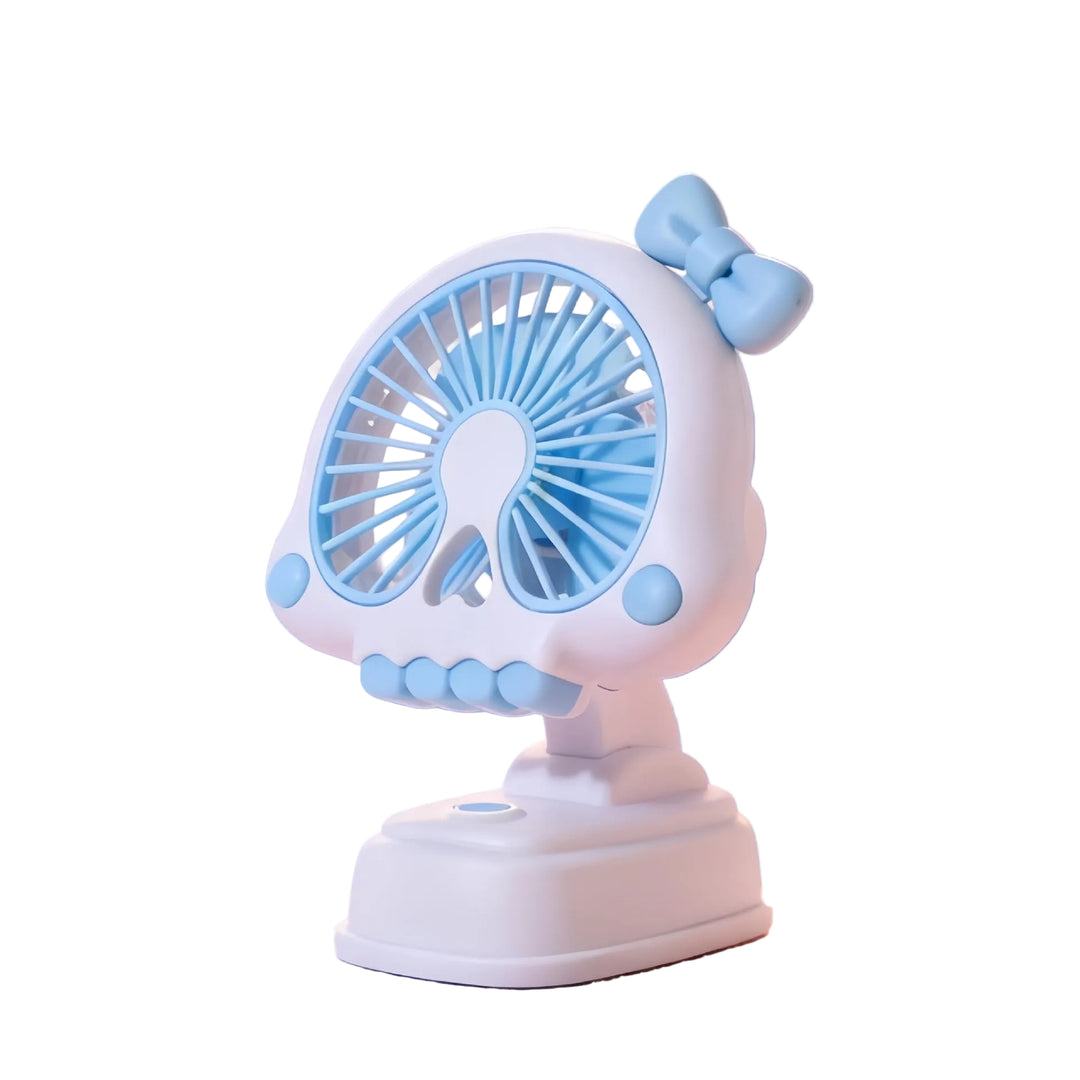 Damen Handventilator Totenkopf-Design Tragbar Kompakt 0