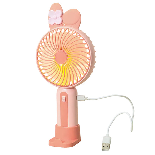 Damen Handventilator Tragbar mit USB-Anschluss und LED-Beleuchtung 5