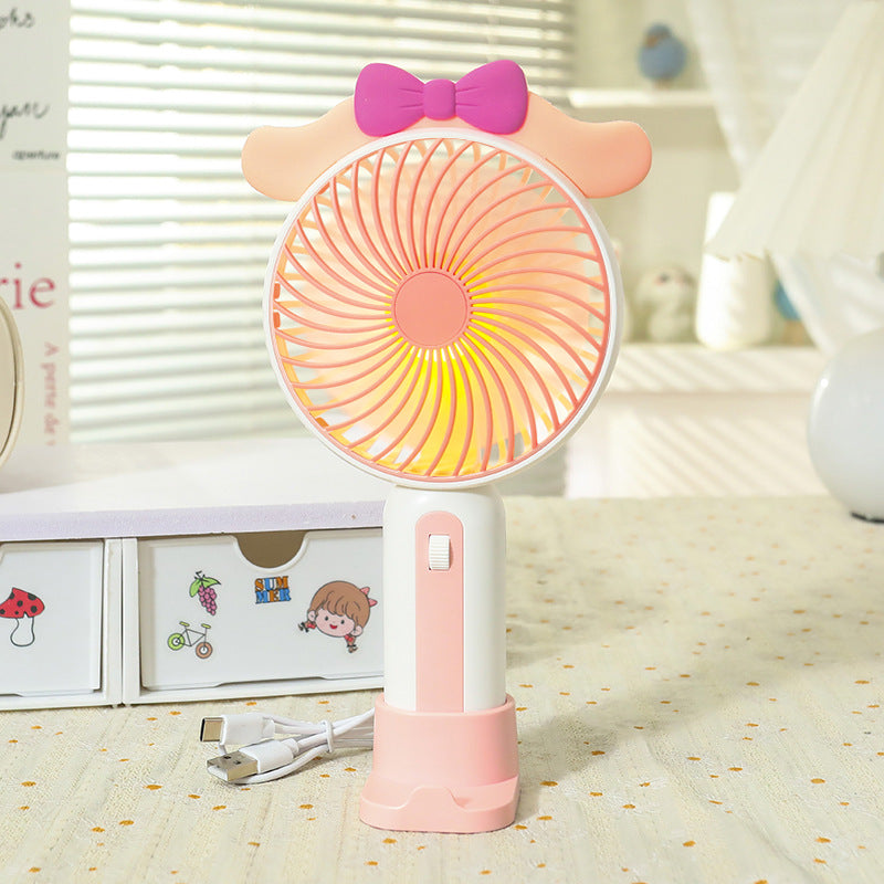 Damen Handventilator Tragbar mit USB-Anschluss und LED-Beleuchtung 6
