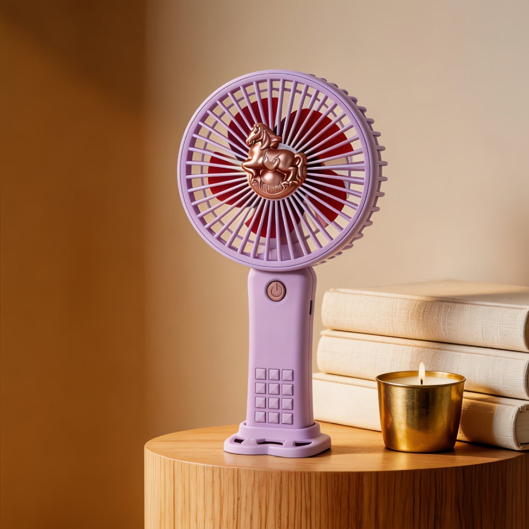 Damen Handventilator im Einhorn-Design 0
