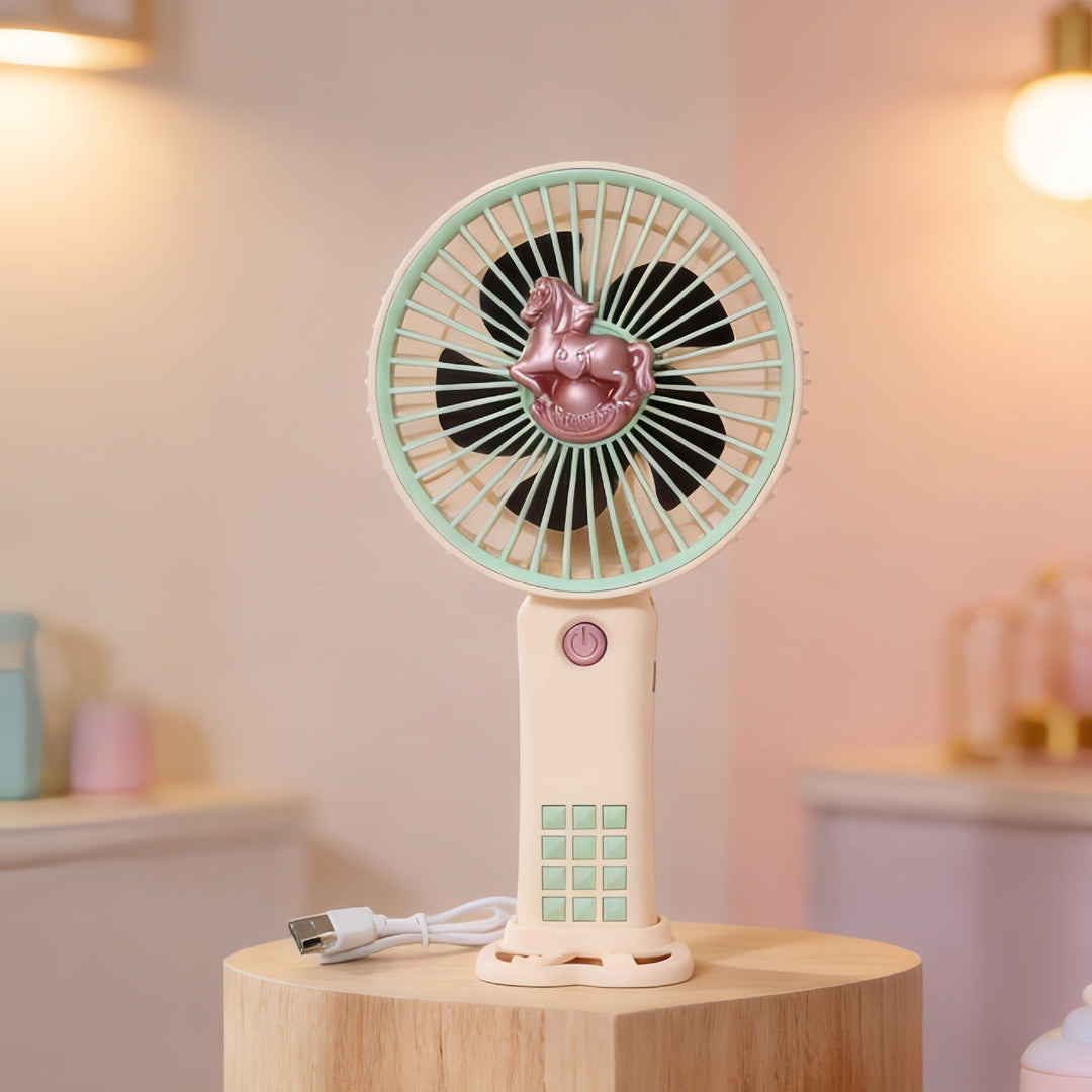 Damen Handventilator im Einhorn-Design 7