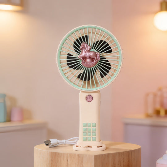 Damen Handventilator im Einhorn-Design 7