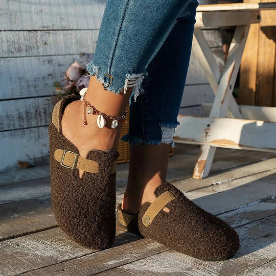 Damen Hausschuhe Mule für den Winter 5