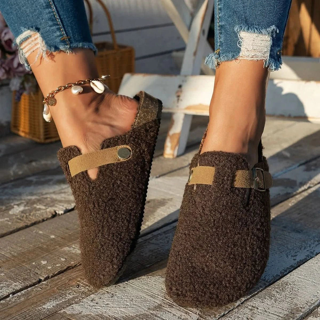 Damen Hausschuhe Mule für den Winter 8