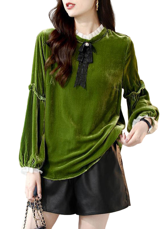 Damen Hemdoberteil mit Rüschen und Patchwork-Design 0
