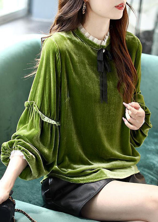 Damen Hemdoberteil mit Rüschen und Patchwork-Design 2