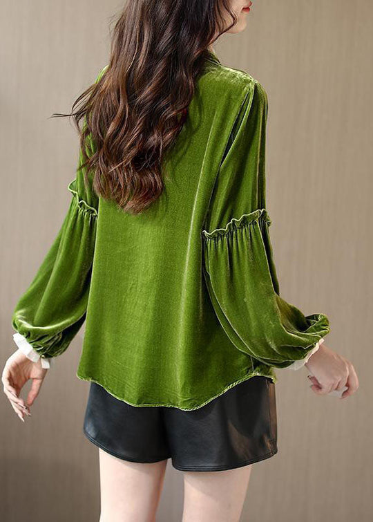 Damen Hemdoberteil mit Rüschen und Patchwork-Design 4