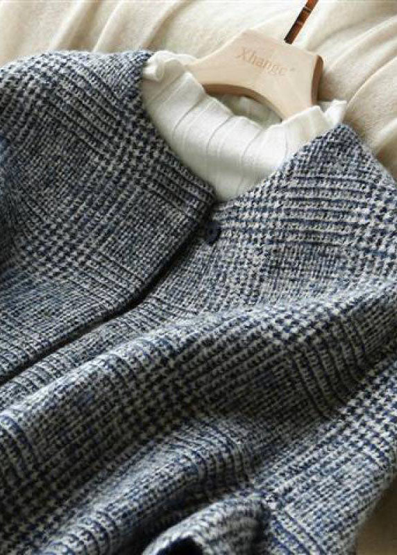 Damen Herbst Parka mit O-Ausschnitt und Knöpfen 4