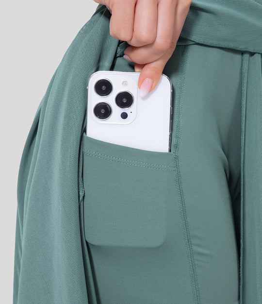 Damen Hochtaillierte 2-in-1 Rock Elegant 5