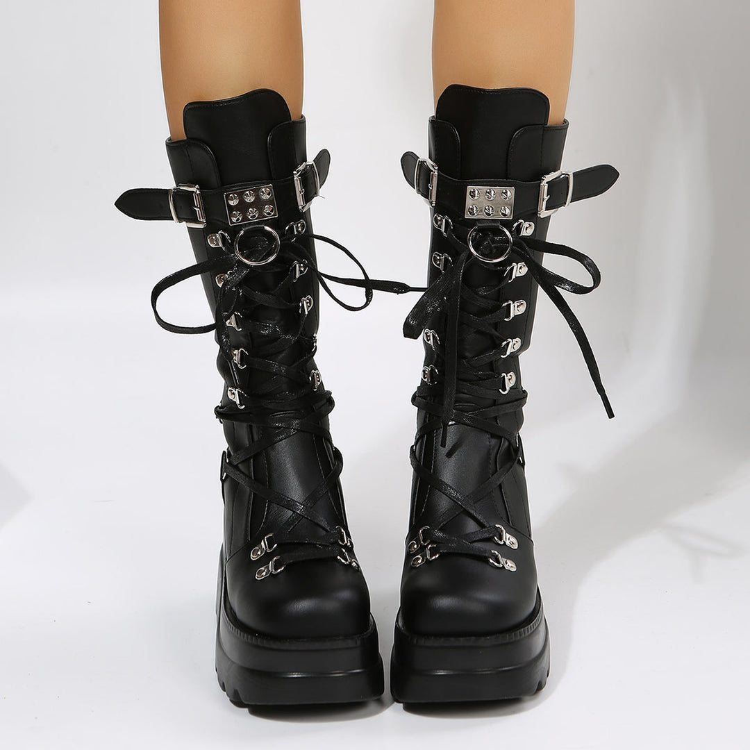 Damen Hohe Stiefel Modern Style 1