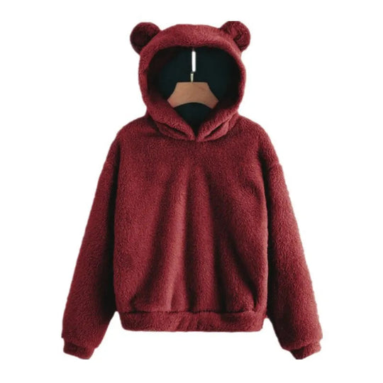 Damen Hoodie mit Kapuze und Kaninchenohren 10