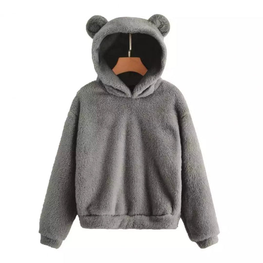 Damen Hoodie mit Kapuze und Kaninchenohren 7
