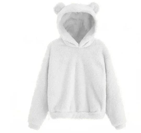 Damen Hoodie mit Kapuze und Kaninchenohren 8