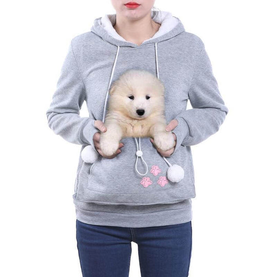 Damen Hoodie mit Katzentasche im herbstlichen Stil 3