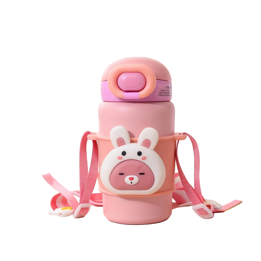 Damen Isolierte Wasserflasche mit Kaninchen-Design 0