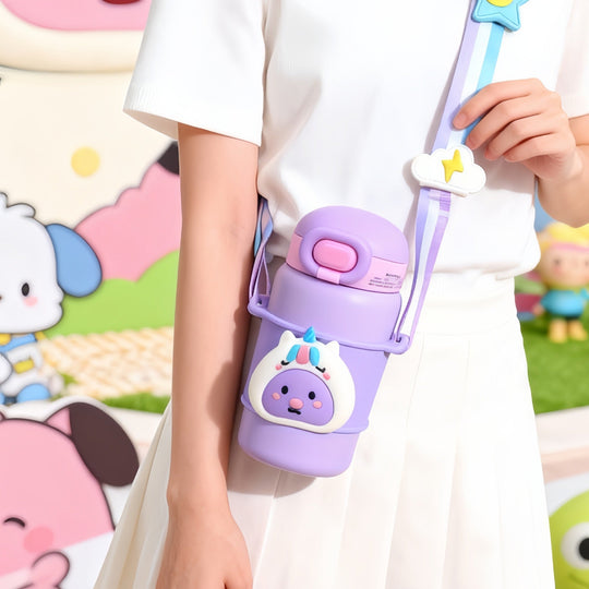 Damen Isolierte Wasserflasche mit Kaninchen-Design 1