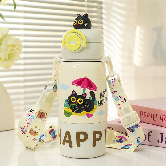 Damen Isolierte Wasserflasche mit Tiermotiv 6