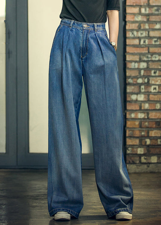 Damen Jeans Hohe Taille Weites Bein 1