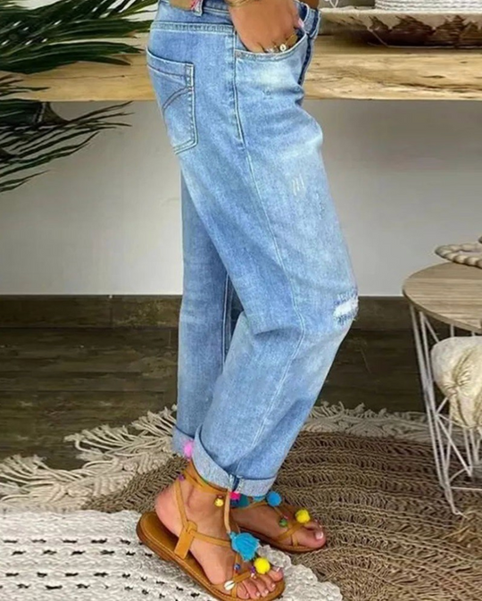 Damen Jeanshose Frühlingsstil Moderne Passform 1