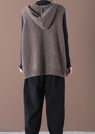 Damen Kapuzen Strickweste im lässigen Stil 3