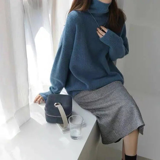 Damen Kaschmir Pullover Lässig 4