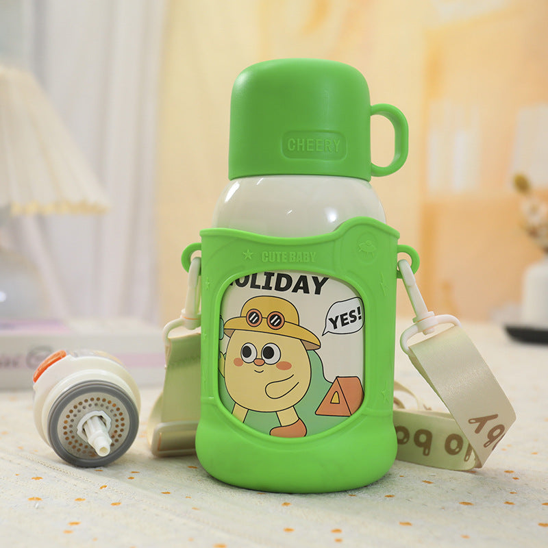 Damen Kinder Trinkflasche mit Tierdesign 0