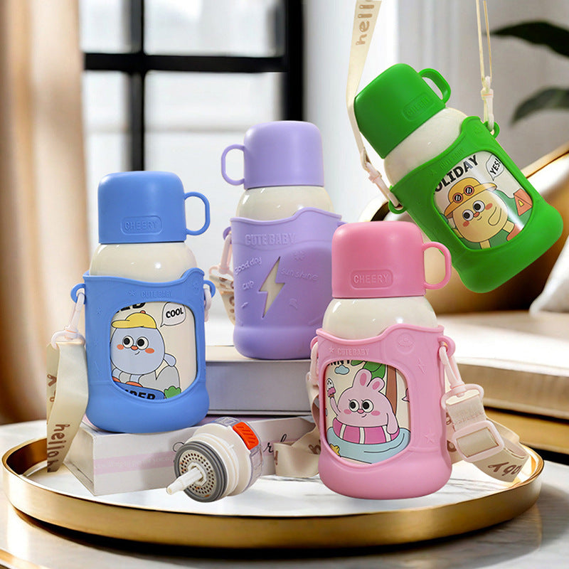 Damen Kinder Trinkflasche mit Tierdesign 1