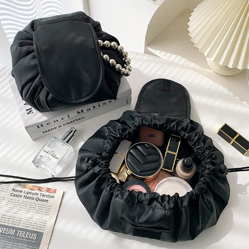 Damen Kulturbeutel Klein für Reisen – Praktische Kosmetiktasche mit Kordelzug 3